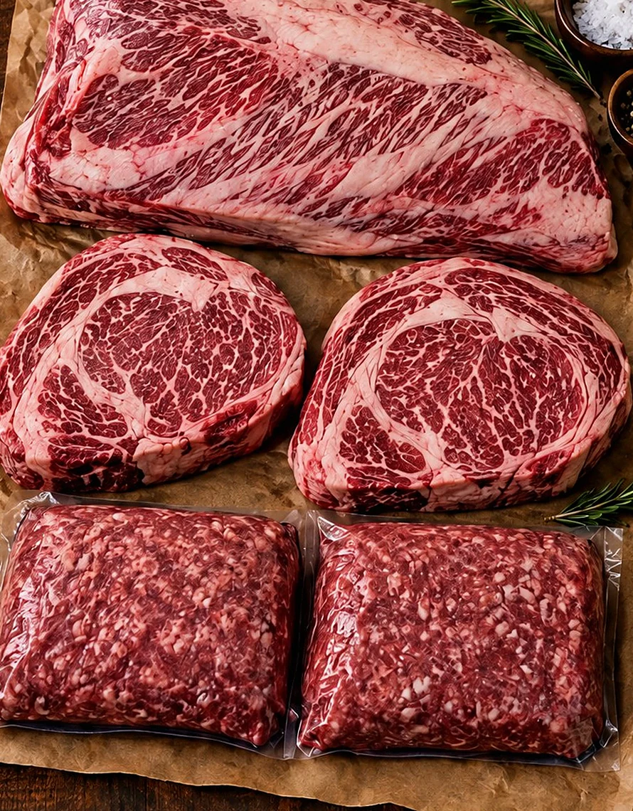 The Pitmaster Box: wagyu brisket, two ribeyes and ground wagyu
